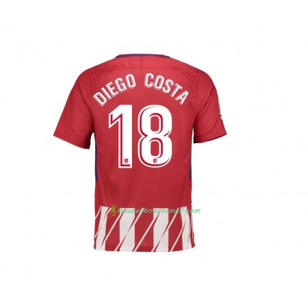 Fußballtrikots Atlético Madrid Diego Costa 18 2017-2018 Kurzarm Heimtrikotsatz kaufen
