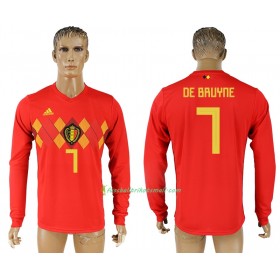 Fußballtrikots Belgien Kevin De Bruyne 7 WM 2018 Langarm Heimtrikotsatz kaufen