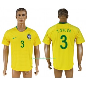 Fußballtrikots Brasilien Thiago Silva 14 WM 2018 Heimtrikotsatz kaufen