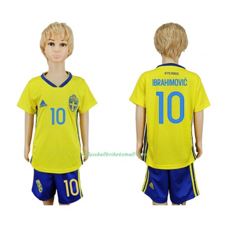 Fußballtrikots Schweden Zlatan Ibrahimovic 10 Kinder WM 2018 Heimtrikotsatz kaufen