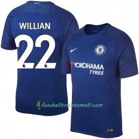 Fußballtrikots Chelsea Willian 2017-2018 Kurzarm Heimtrikotsatz kaufen