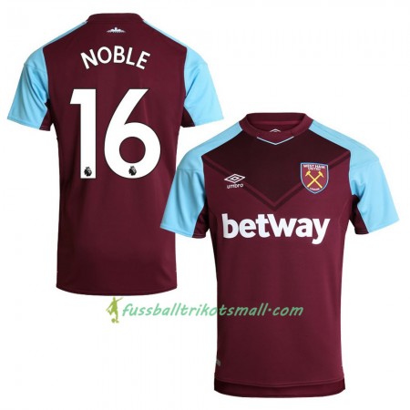 Fußballtrikots West Ham United Noble 16 2017-2018 Kurzarm Heimtrikotsatz kaufen