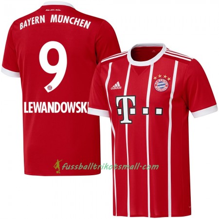 Fußballtrikots FC Bayern München Lewandowski 9 2017-2018 Kurzarm Heimtrikotsatz kaufen