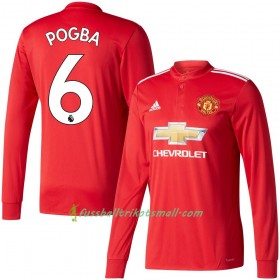 Fußballtrikots Manchester United Pogba 6 2017-2018 Langarm Heimtrikotsatz kaufen