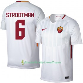 Fußballtrikots AS Rom Strootman 6 2017-2018 Kurzarm Auswärts-trikot kaufen