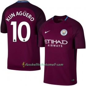 Fußballtrikots Manchester City Kun Agüero 2017-2018 Kurzarm Auswärts-trikot kaufen