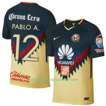 Fußballtrikots Club América Pablo A. 2017-2018 Kurzarm Heimtrikotsatz kaufen