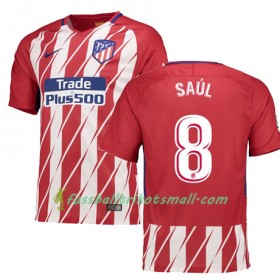 Fußballtrikots Atlético Madrid SAUL 8 2017-2018 Kurzarm Heimtrikotsatz kaufen