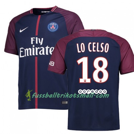 Fußballtrikots PSG Giovani Lo Celso 18 2017-2018 Kurzarm Heimtrikotsatz kaufen