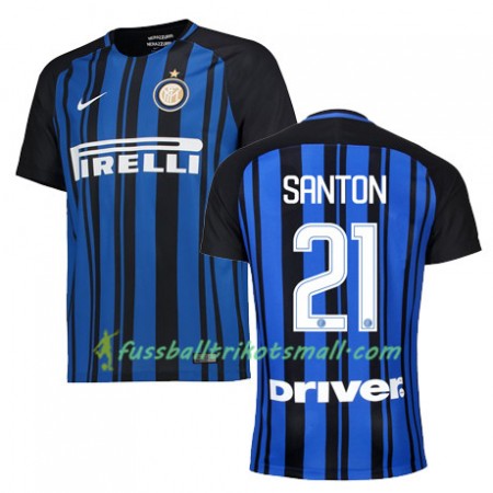 Fußballtrikots Inter Mailand SANTON 21 2017-2018 Kurzarm Heimtrikotsatz kaufen