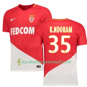 Fußballtrikots AS Monaco KEVIN N DORAM 35 2017-2018 Kurzarm Heimtrikotsatz kaufen