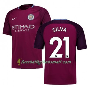 Fußballtrikots Manchester City SILVA 21 2017-2018 Kurzarm Auswärts-trikot kaufen