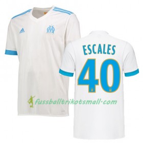 Fußballtrikots Olympique Marseille FLORIAN ESCALES 40 2017-2018 Kurzarm Heimtrikotsatz kaufen