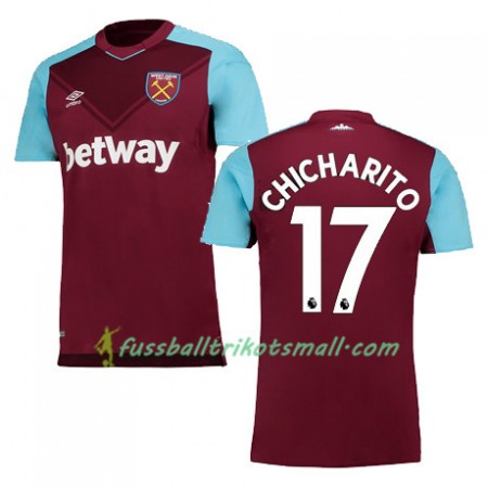 Fußballtrikots West Ham United CHICHARITO 2017-2018 Kurzarm Heimtrikotsatz kaufen