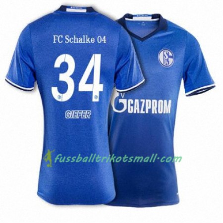 Fußballtrikots FC Schalke 04 GIEFER 34 2017-2018 Kurzarm Heimtrikotsatz kaufen