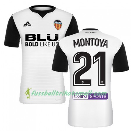 Fußballtrikots FC Valencia MONTOYA 2017-2018 Kurzarm Heimtrikotsatz kaufen