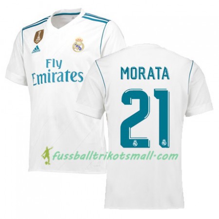 Fußballtrikots Real Madrid MORATA 21 2017-2018 Kurzarm Heimtrikotsatz kaufen