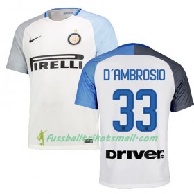 Fußballtrikots Inter Mailand D AMBROSIO 33 2017-2018 Kurzarm Auswärts-trikot kaufen