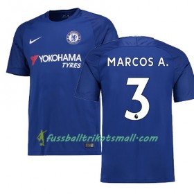 Fußballtrikots Chelsea MARCOS A 3 2017-2018 Kurzarm Heimtrikotsatz kaufen