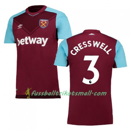 Fußballtrikots West Ham United CRESSWELL 2017-2018 Kurzarm Heimtrikotsatz kaufen