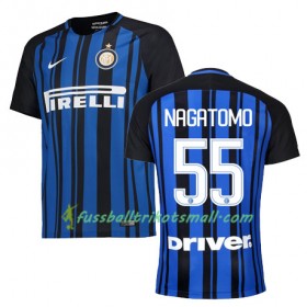Fußballtrikots Inter Mailand NAGATOMO 55 2017-2018 Kurzarm Heimtrikotsatz kaufen