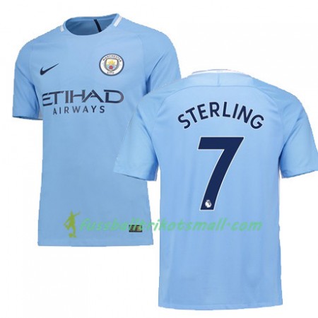 Fußballtrikots Manchester City STERLING 7 2017-2018 Kurzarm Heimtrikotsatz kaufen