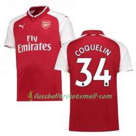 Fußballtrikots Arsenal COQUELIN 34 2017-2018 Kurzarm Heimtrikotsatz kaufen