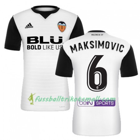 Fußballtrikots FC Valencia MAKSIMOVIC 2017-2018 Kurzarm Heimtrikotsatz kaufen