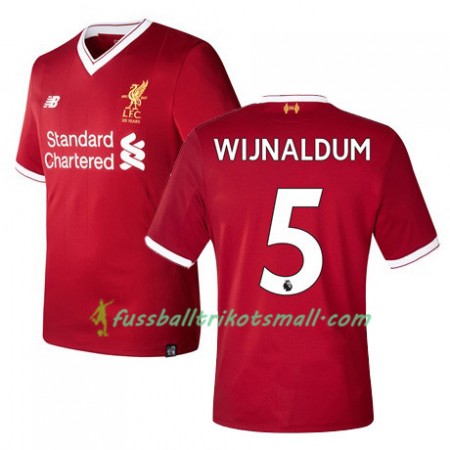 Fußballtrikots Liverpool WIJNALDUM 5 2017-2018 Kurzarm Heimtrikotsatz kaufen