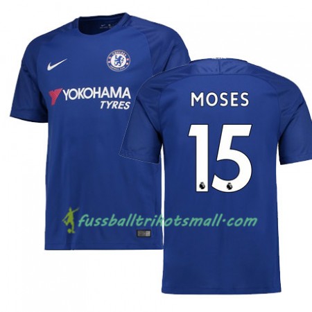 Fußballtrikots Chelsea MOSES 15 2017-2018 Kurzarm Heimtrikotsatz kaufen