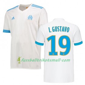 Fußballtrikots Olympique Marseille LUIZ GUSTAVO 19 2017-2018 Kurzarm Heimtrikotsatz kaufen