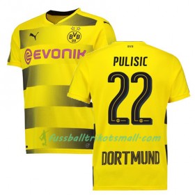 Fußballtrikots Borussia Dortmund PULISIC 22 2017-2018 Kurzarm Heimtrikotsatz kaufen