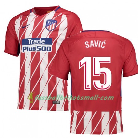 Fußballtrikots Atlético Madrid SAVIC 15 2017-2018 Kurzarm Heimtrikotsatz kaufen
