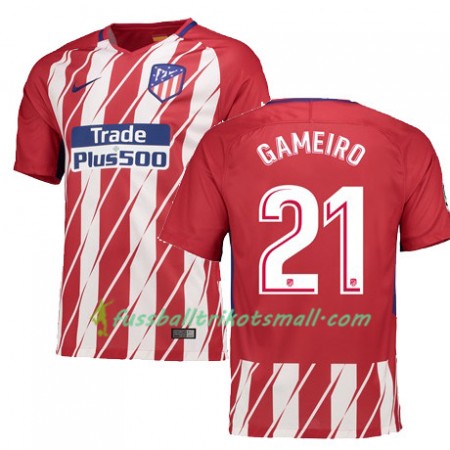 Fußballtrikots Atlético Madrid GAMEIRO 21 2017-2018 Kurzarm Heimtrikotsatz kaufen