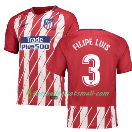 Fußballtrikots Atlético Madrid FILIPE LUIS 3 2017-2018 Kurzarm Heimtrikotsatz kaufen