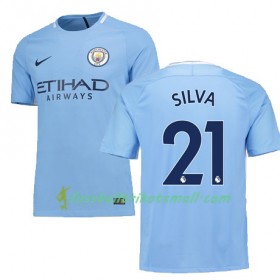 Fußballtrikots Manchester City SILVA 21 2017-2018 Kurzarm Heimtrikotsatz kaufen