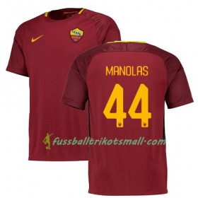 Fußballtrikots AS Rom MANOLAS 44 2017-2018 Kurzarm Heimtrikotsatz kaufen