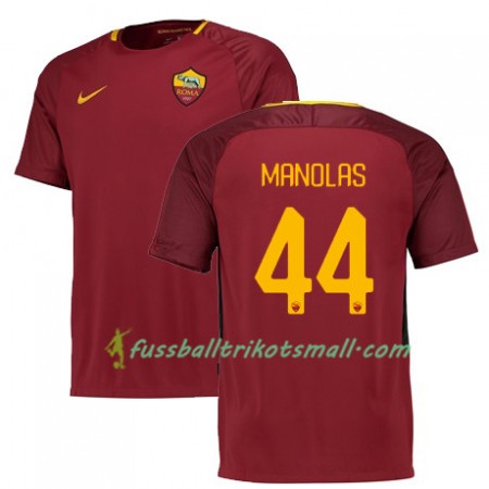 Fußballtrikots AS Rom MANOLAS 44 2017-2018 Kurzarm Heimtrikotsatz kaufen