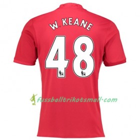 Fußballtrikots Manchester United W KEANE 48 2017-2018 Kurzarm Heimtrikotsatz kaufen