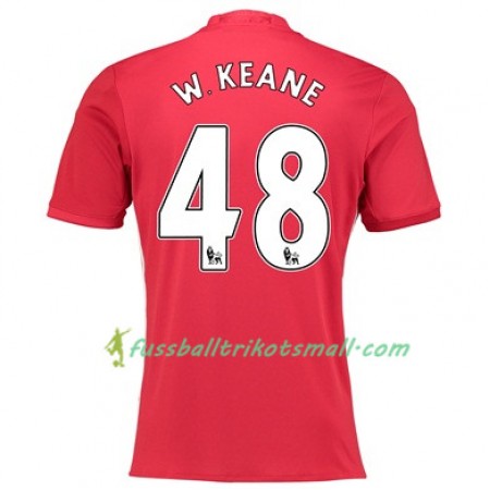 Fußballtrikots Manchester United W KEANE 48 2017-2018 Kurzarm Heimtrikotsatz kaufen