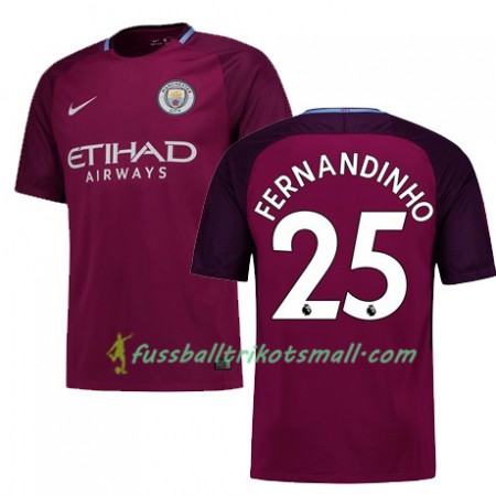 Fußballtrikots Manchester City FERNANDINHO 25 2017-2018 Kurzarm Auswärts-trikot kaufen