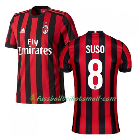 Fußballtrikots AC Mailand SUSO 8 2017-2018 Kurzarm Heimtrikotsatz kaufen
