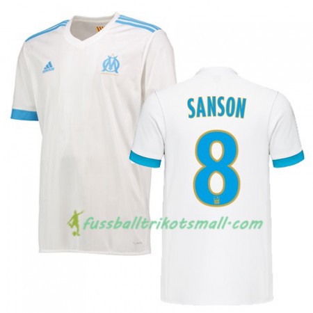 Fußballtrikots Olympique Marseille Morgan Sanson 8 2017-2018 Kurzarm Heimtrikotsatz kaufen