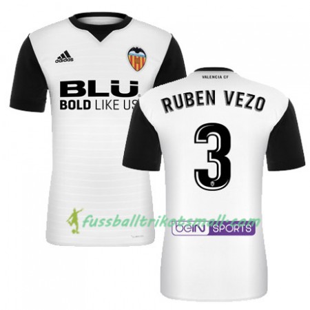 Fußballtrikots FC Valencia RUBEN VEZO 2017-2018 Kurzarm Heimtrikotsatz kaufen