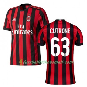 Fußballtrikots AC Mailand CUTRONE 63 2017-2018 Kurzarm Heimtrikotsatz kaufen