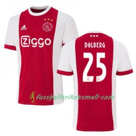 Fußballtrikots Ajax Amsterdam KASPER DOLBERG 25 2017-2018 Kurzarm Heimtrikotsatz kaufen