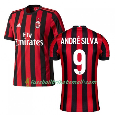 Fußballtrikots AC Mailand ANDR SILVA 9 2017-2018 Kurzarm Heimtrikotsatz kaufen