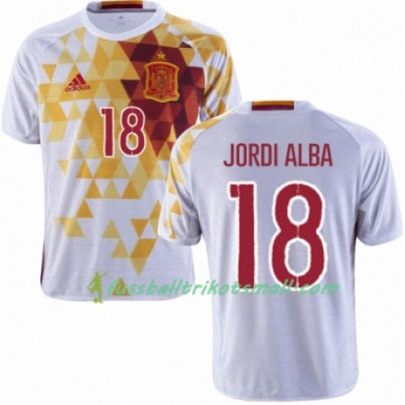 Fußballtrikots Spanien JORDI ALBA Auswärts-trikot Euro 2016
