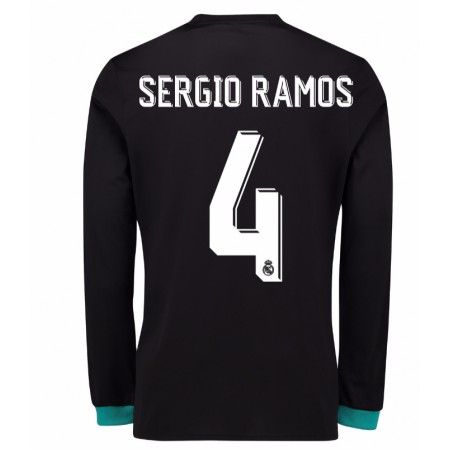 Fußballtrikots Real Madrid Sergio Ramos 4 2017-2018 Langarm Auswärts-trikot kaufen