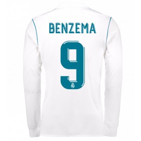 Fußballtrikots Real Madrid Karim Benzema 9 2017-2018 Langarm Heimtrikotsatz kaufen